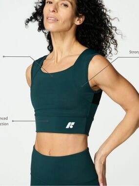 Forme Revive Posture Support Sports Bra Teal M